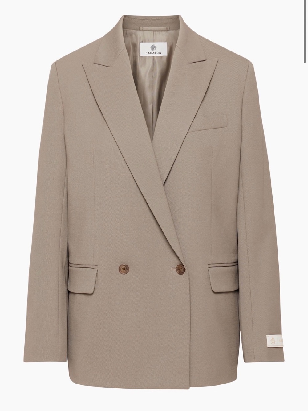 Babaton Double-Breasted Taupe Blazer